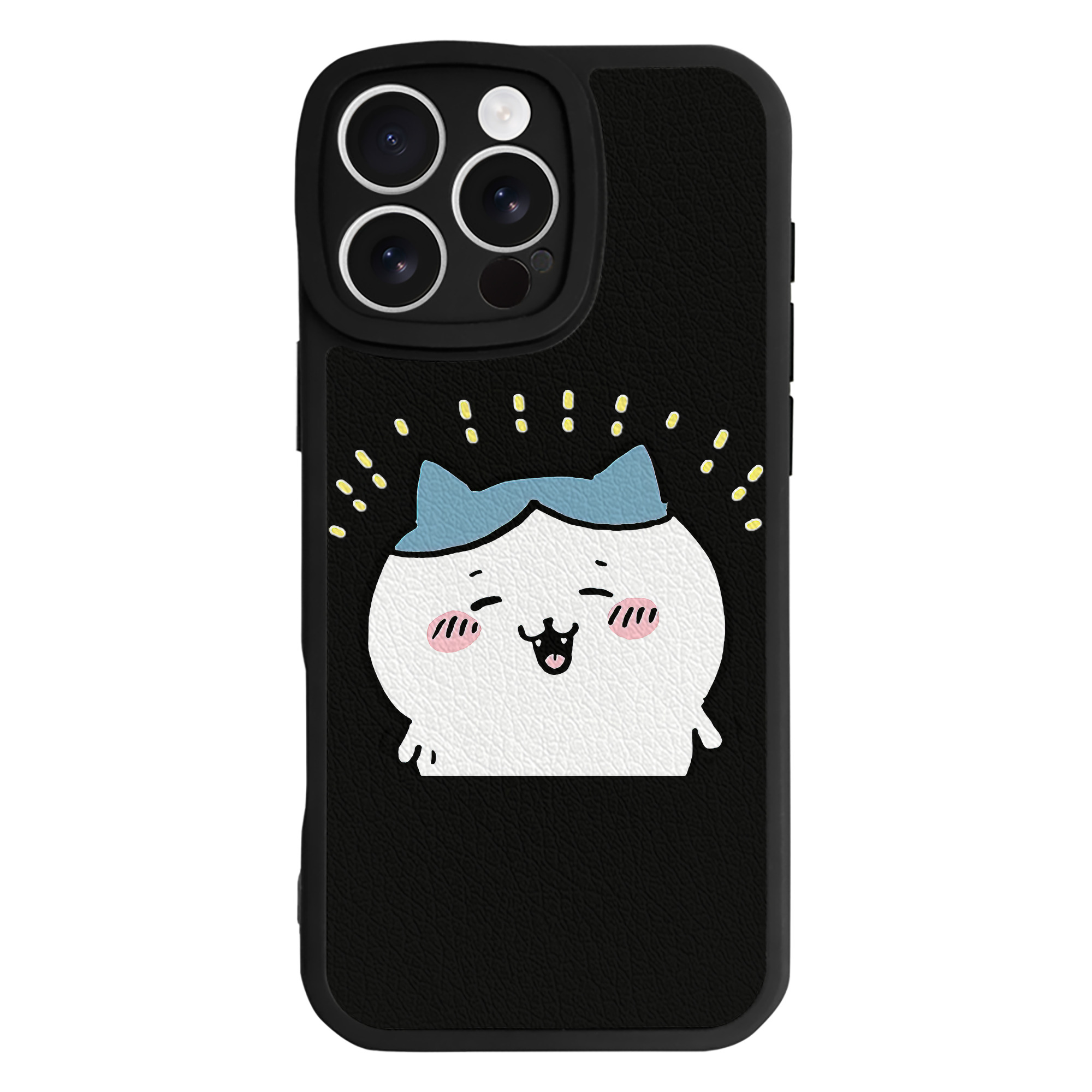 （画像用） ちいかわ ハチワレ Chii-kawa hachiware 【iPhone 16シリーズ対応】シリコンスマホケース（レザー調） 材質：シリコン